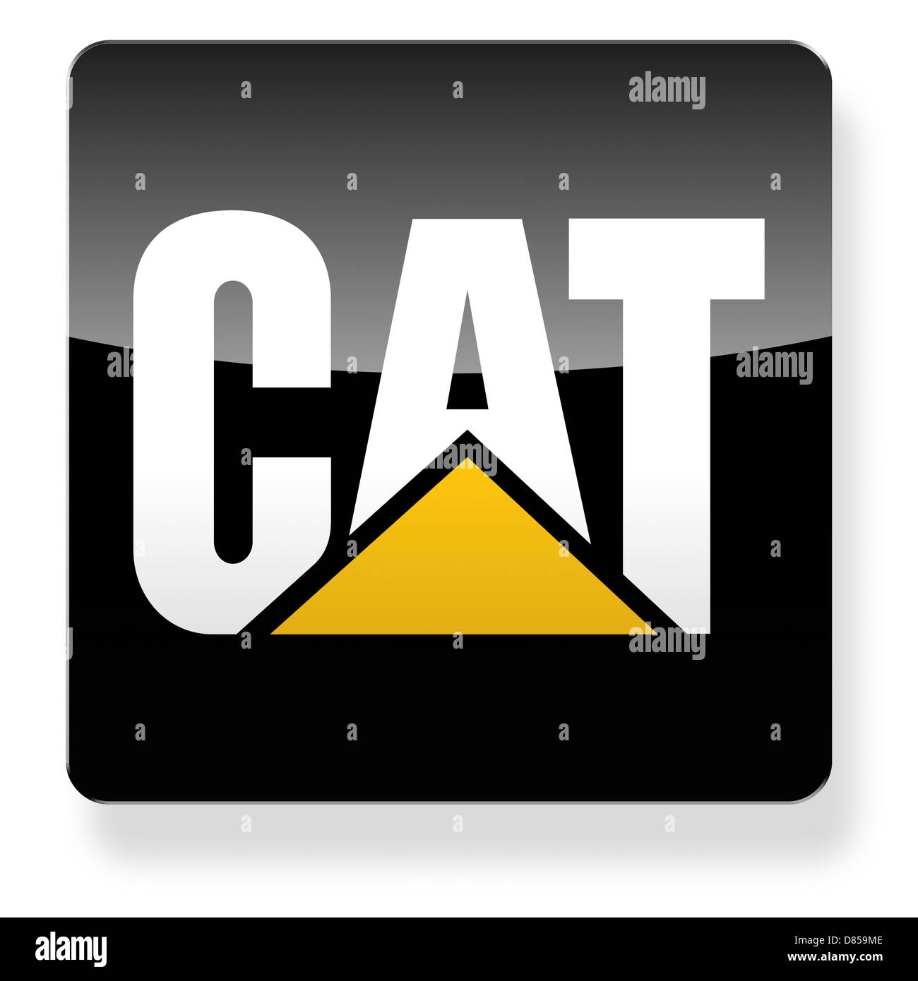 Caterpillar Inc. logo as an app icon. Clipping path included. Stock Photo