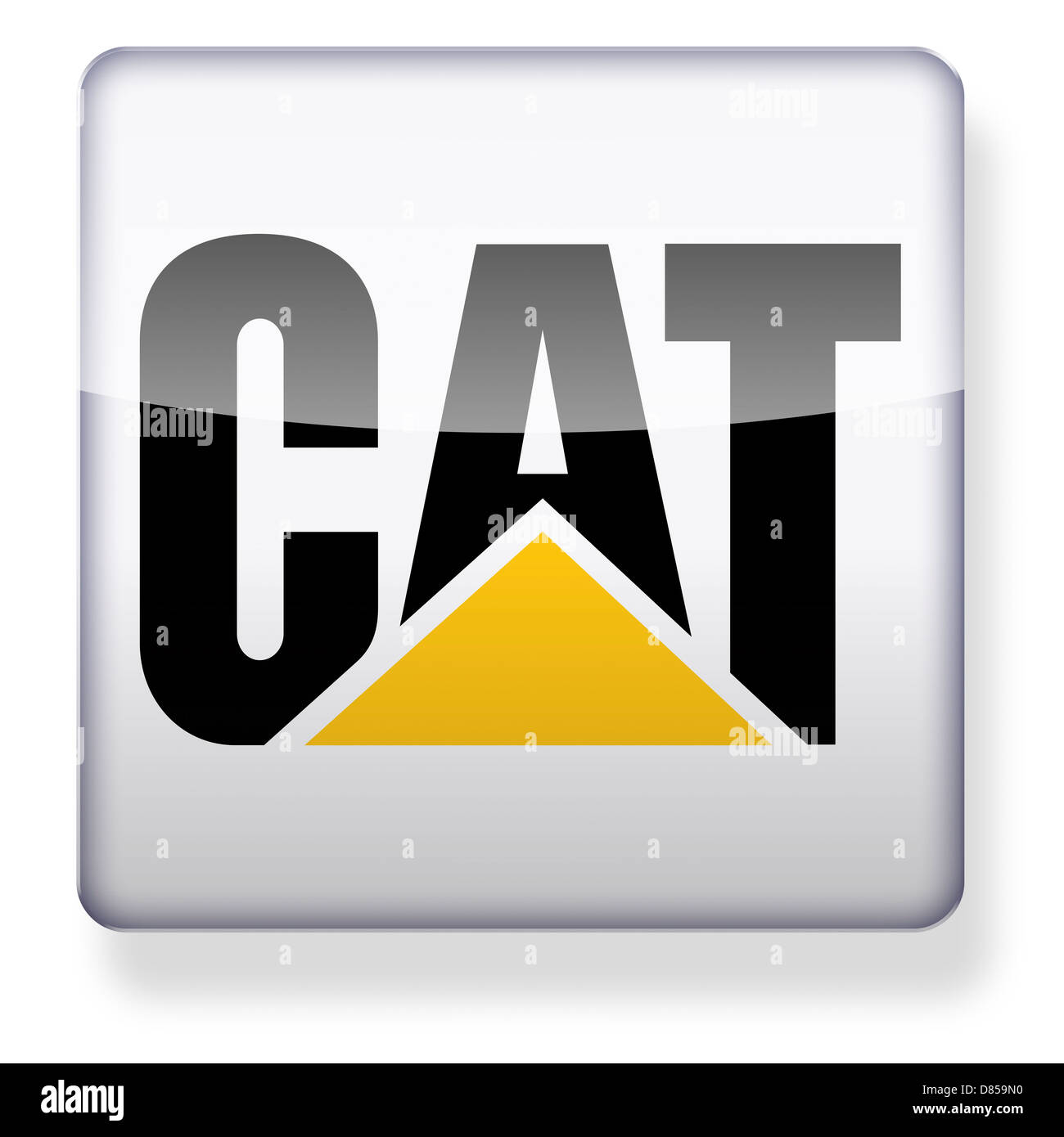 Caterpillar Inc. logo as an app icon. Clipping path included. Stock Photo