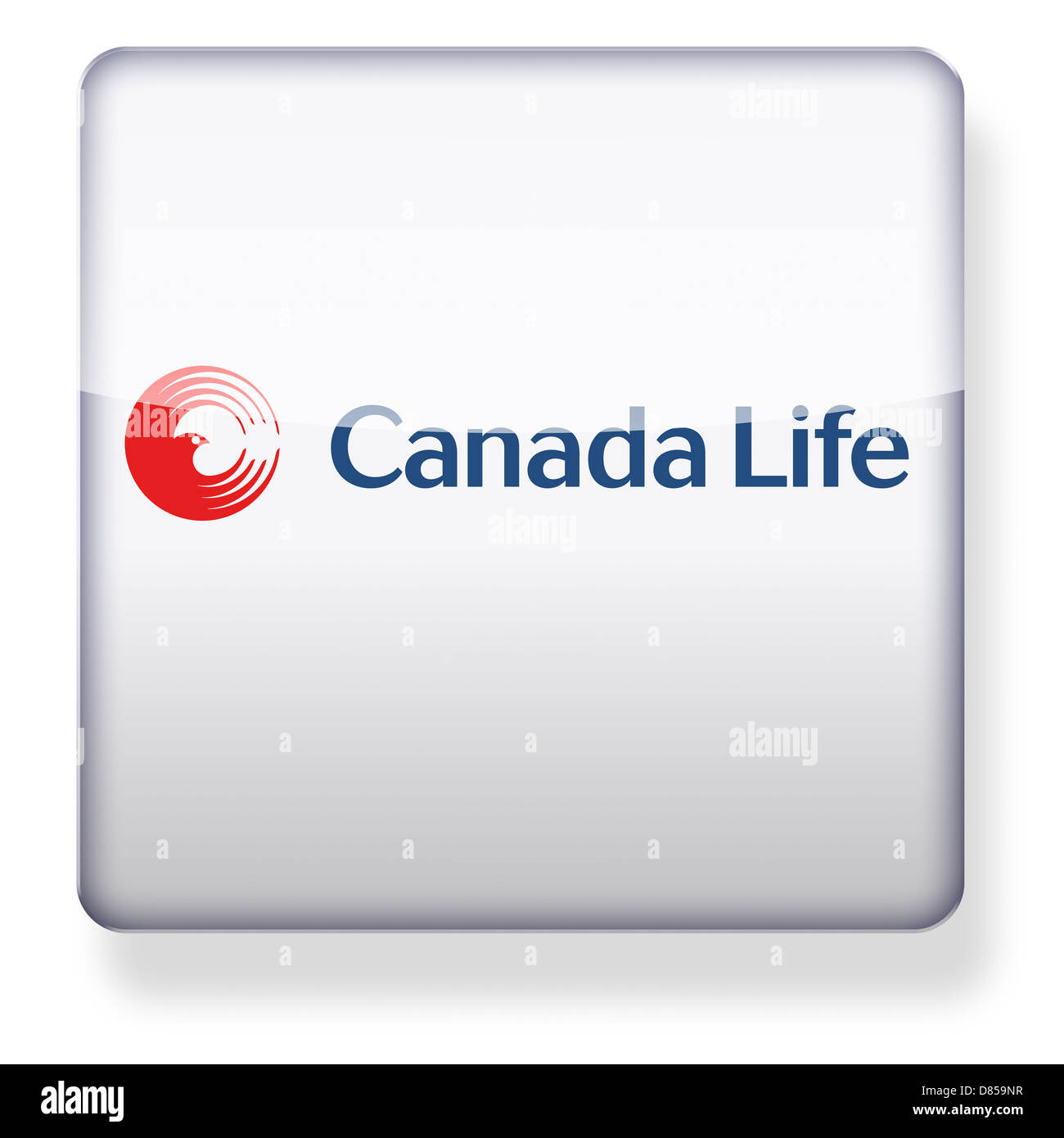 Canada Life logo as an app icon. Clipping path included. Stock Photo