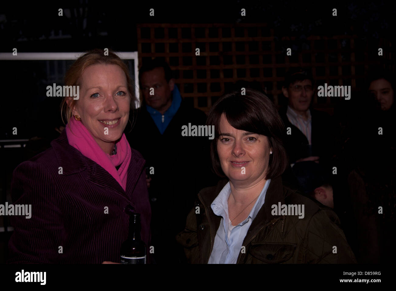 17 May 2013 - Battersea, London - Jane Ellison MP and Dale Ingram of CAMRA at a Pop Up pub event , organised by the Castle suppo Stock Photo