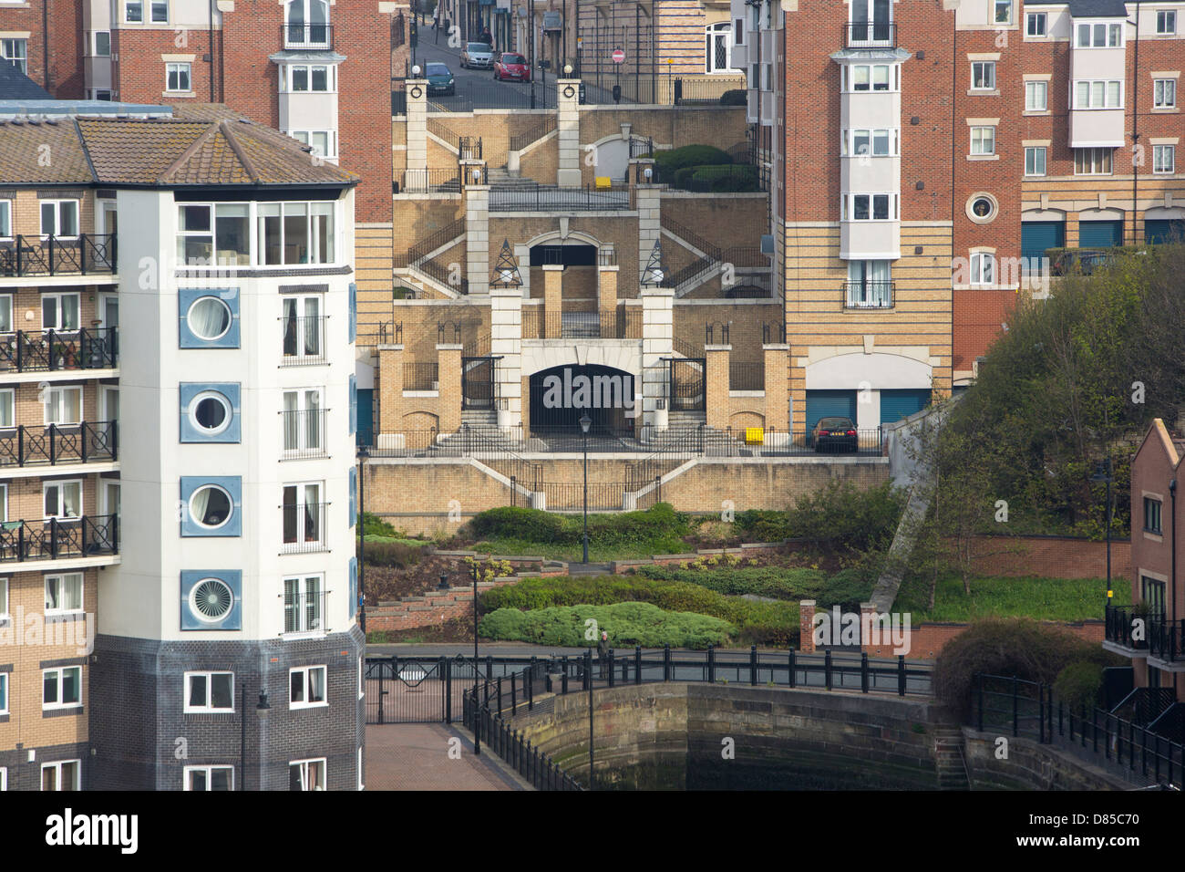 Apartments in North Shields near Newcastle, UK Stock Photo Alamy