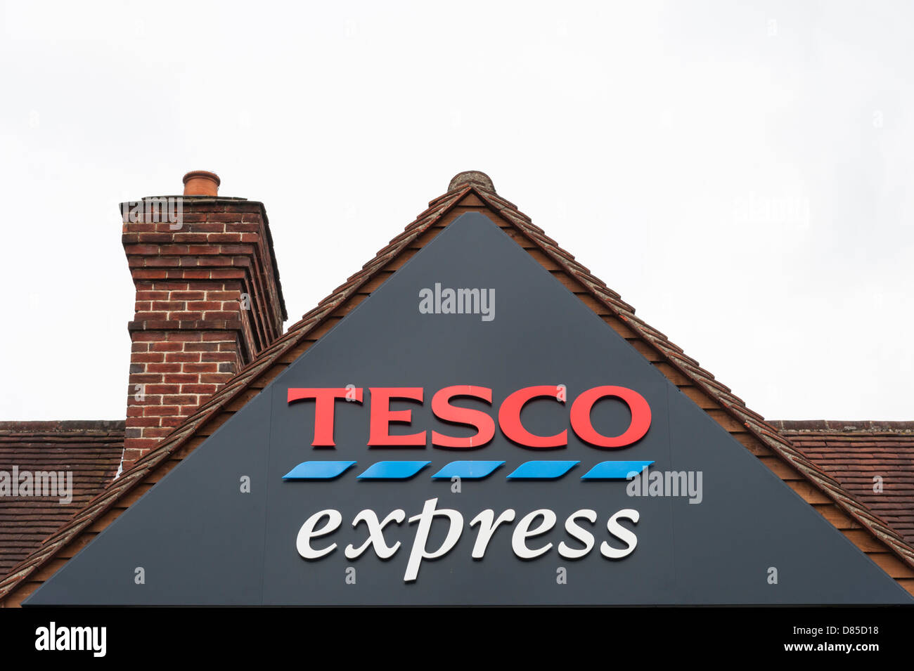 Tesco Express convenience store sign at Blackwater Berkshore UK Stock Photo