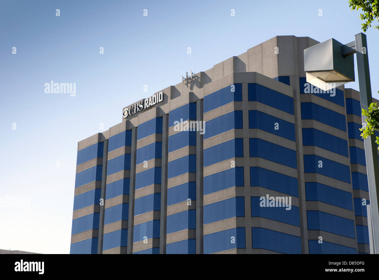 A view of the CBS Radio building in Dallas, Texas Stock Photo