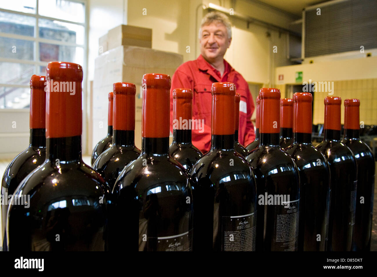 Italy Lombardy Valtellina Chiuro Nino Negri vinery Stock Photo