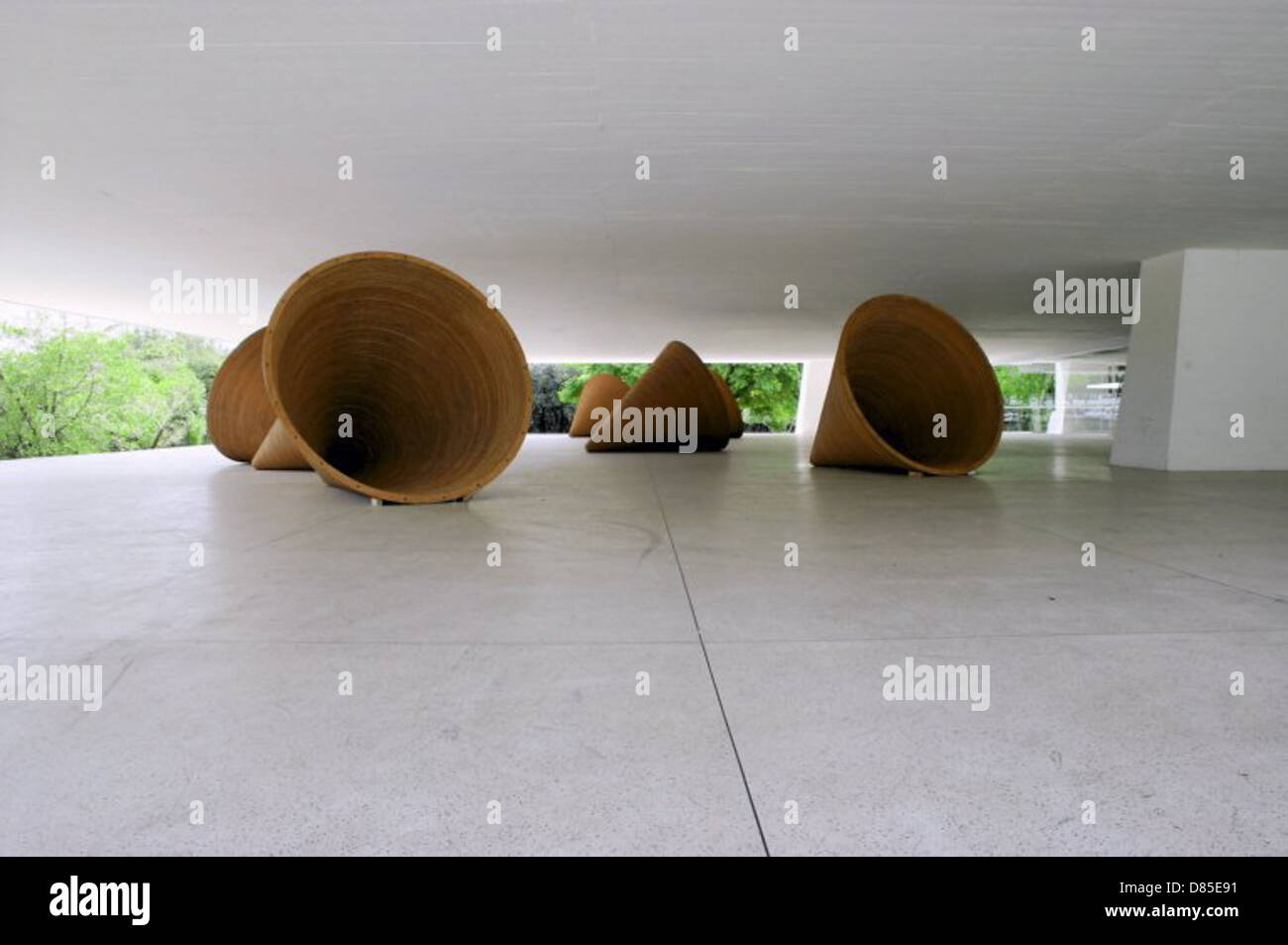 Museu Oscar Niemeyer Exhibitions Curitiba Brasil. Stock Photo