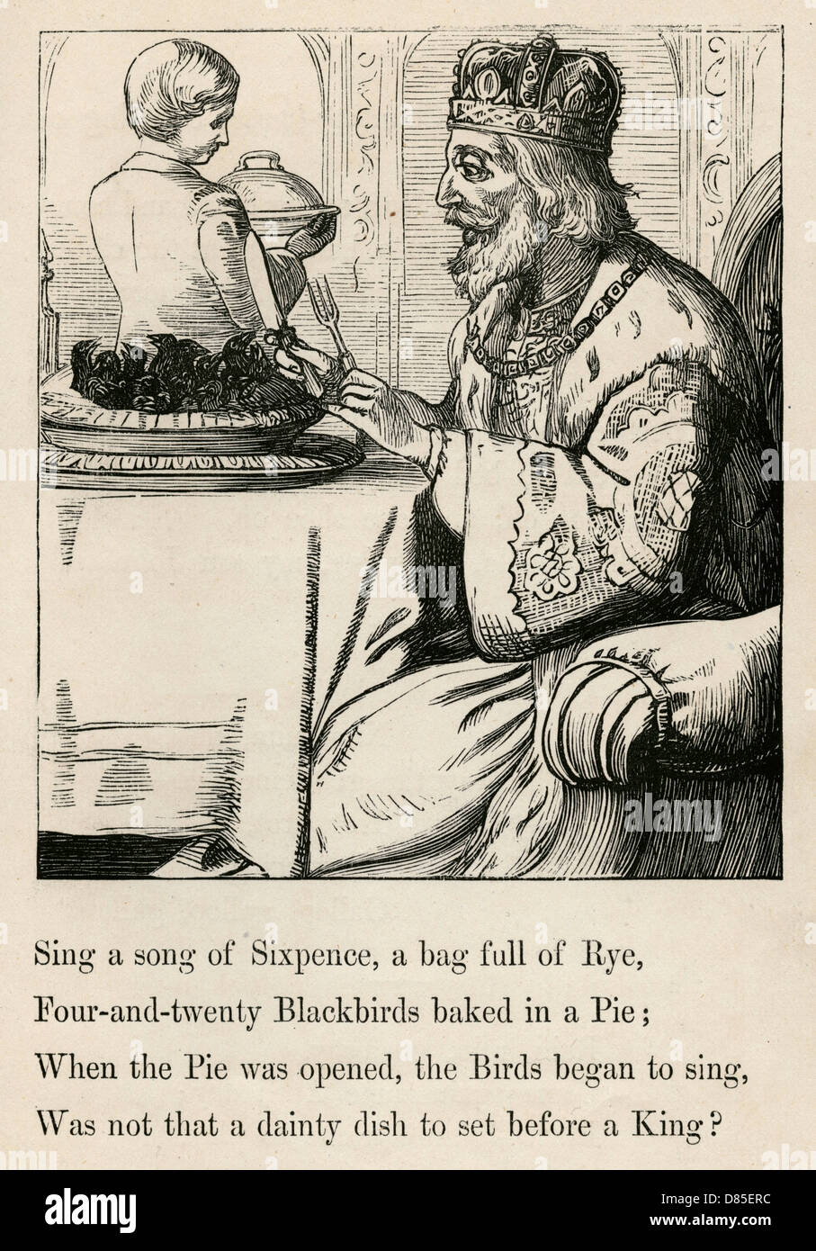 Sing a Song of Sixpence Stock Photo