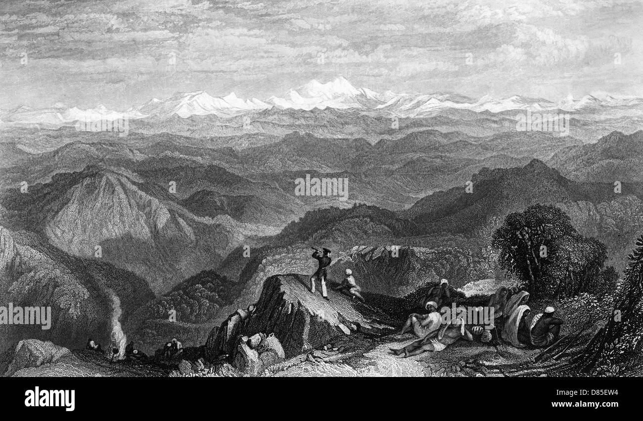 The himalayas Black and White Stock Photos & Images - Alamy