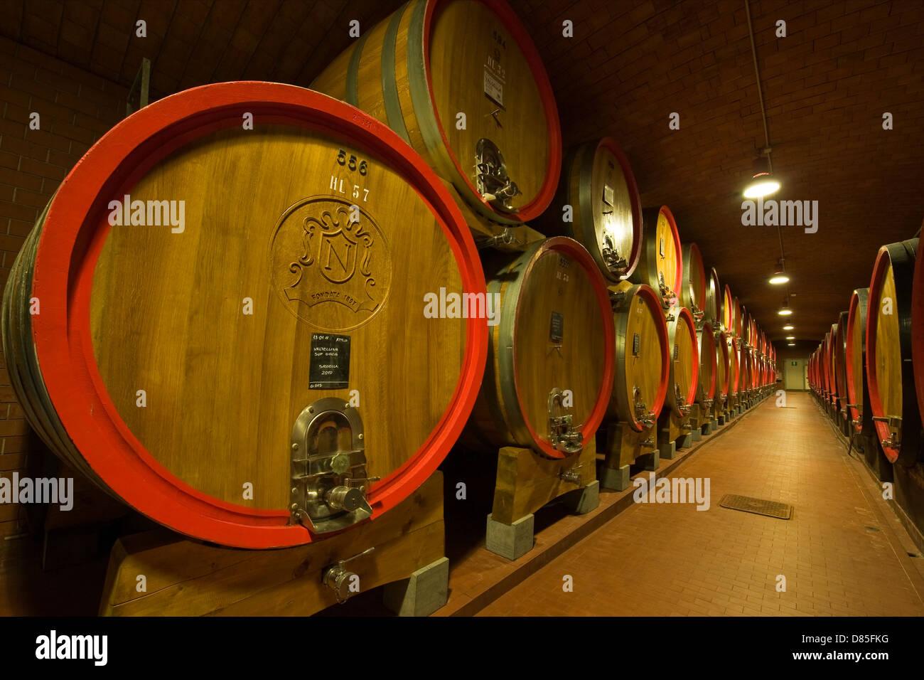Italy Lombardy Valtellina Chiuro Nino Negri vinery callar Stock Photo