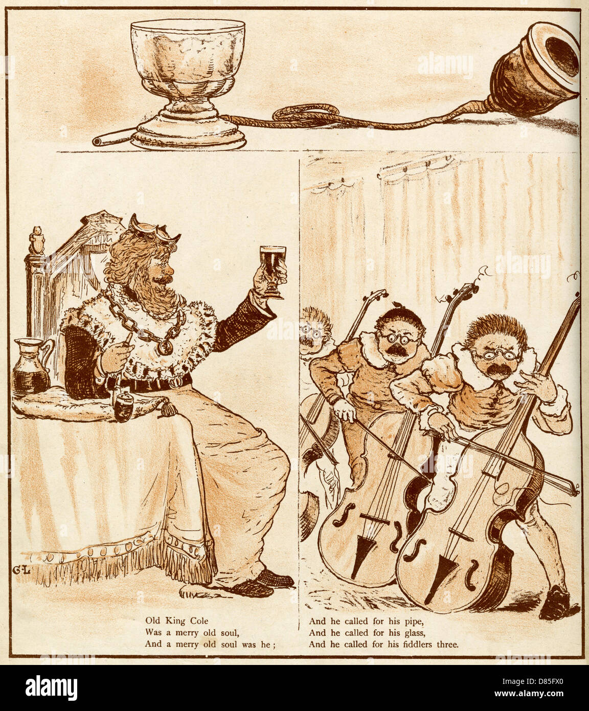 Old king cole nursery rhyme stock photo alamy