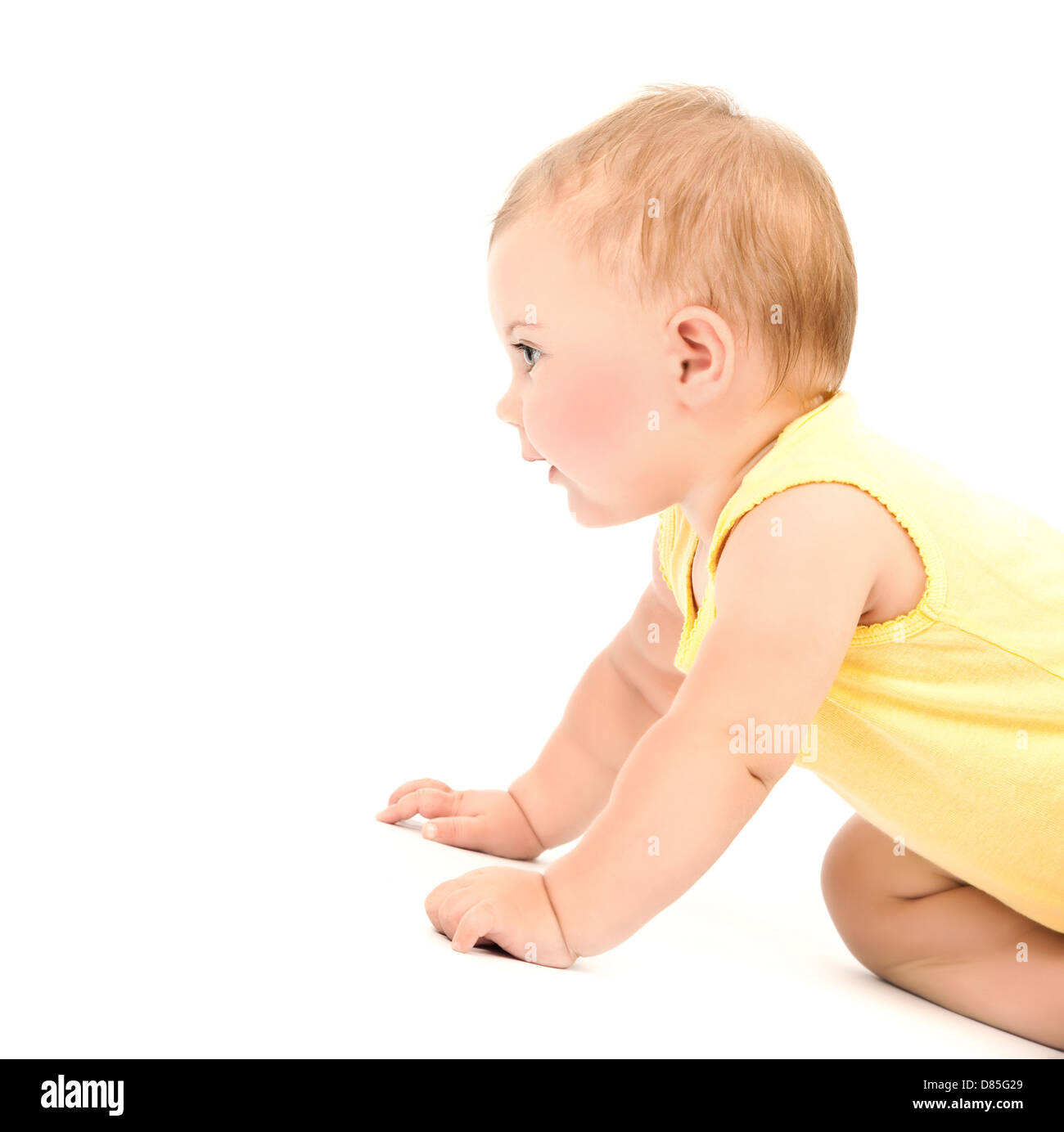 Cute baby in yellow dress online