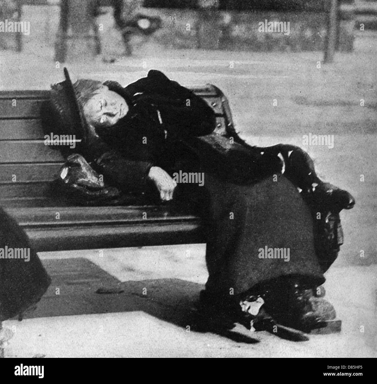 Woman on a bench Stock Photo