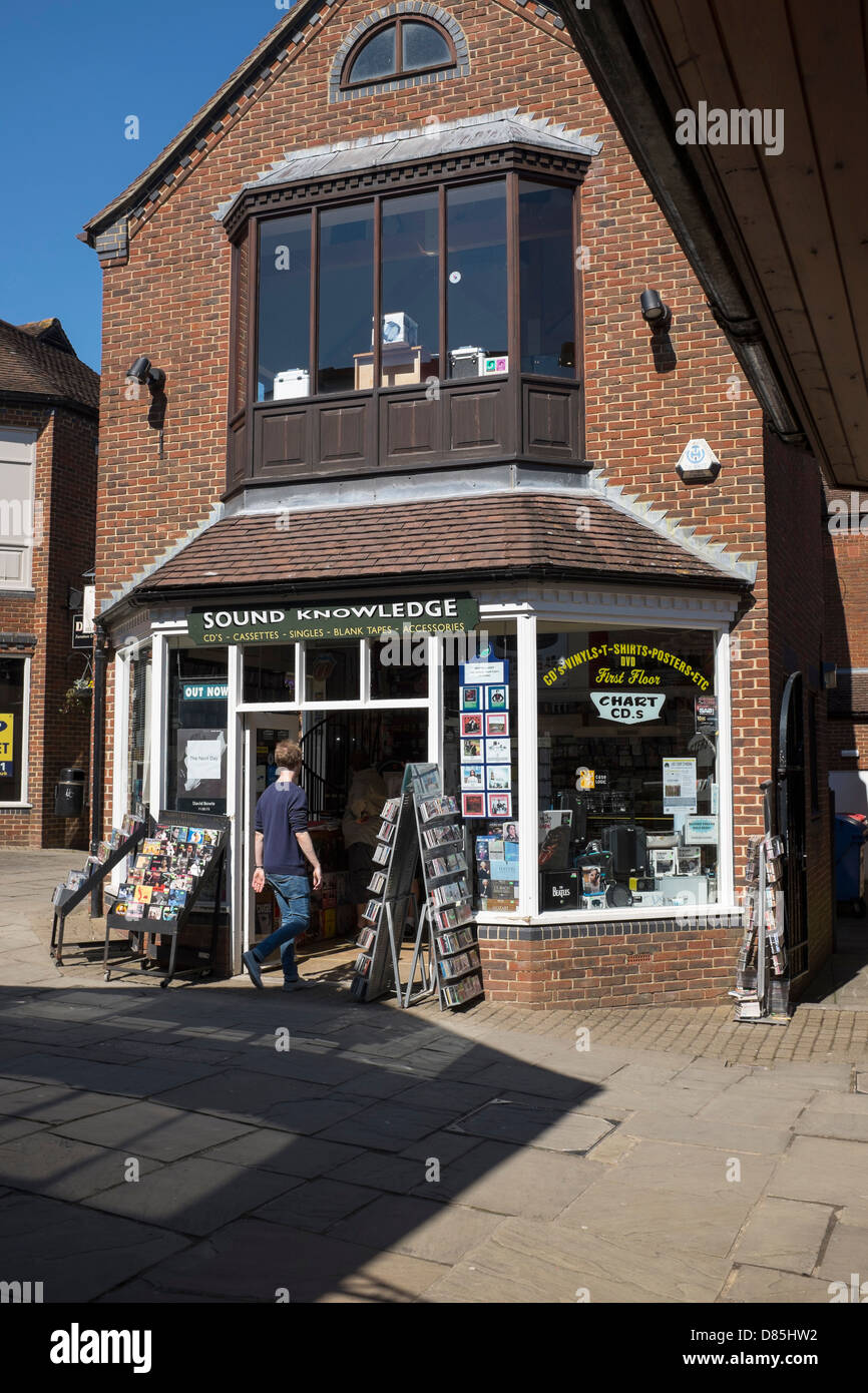 Sound Knowledge Record Store in Marlborough Stock Photo Alamy