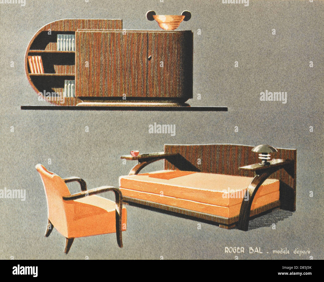 Art Deco Sitting Room Stock Photo - Alamy