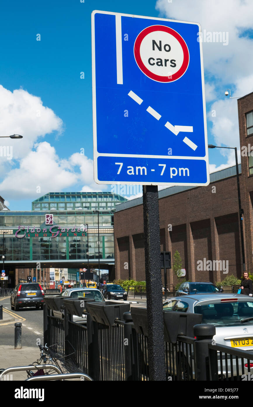 No car lane, Newcastle Upon Tyne Stock Photo Alamy