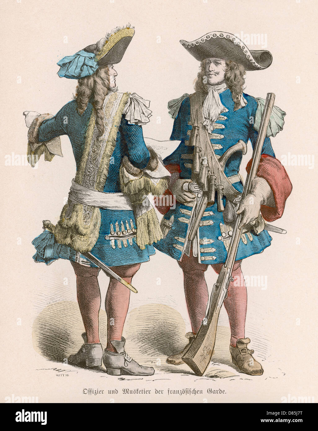 French soldiers 1690 Stock Photo