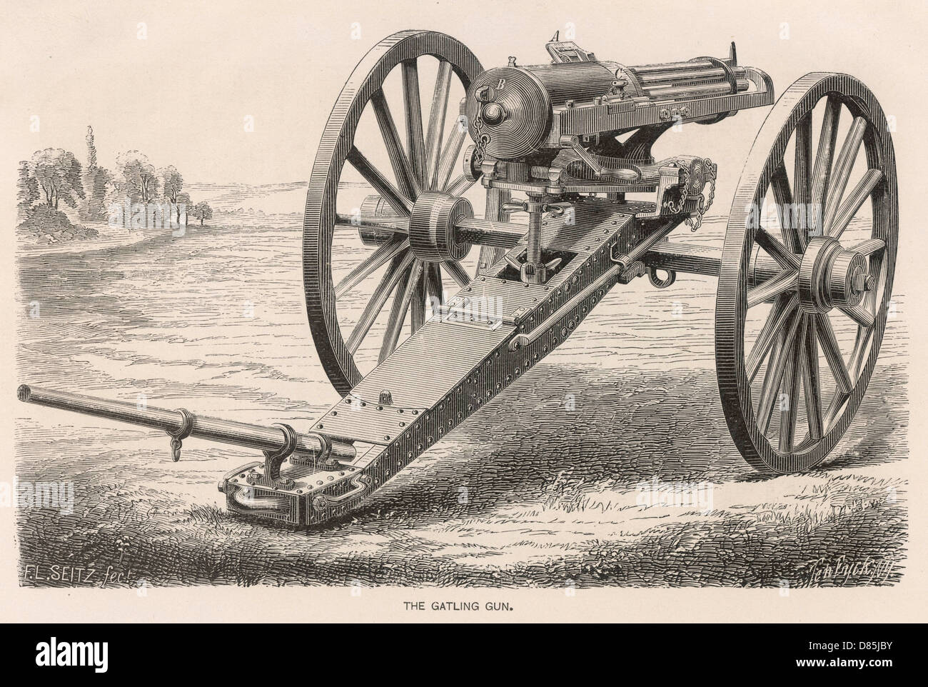 Gatling gun Stock Photo