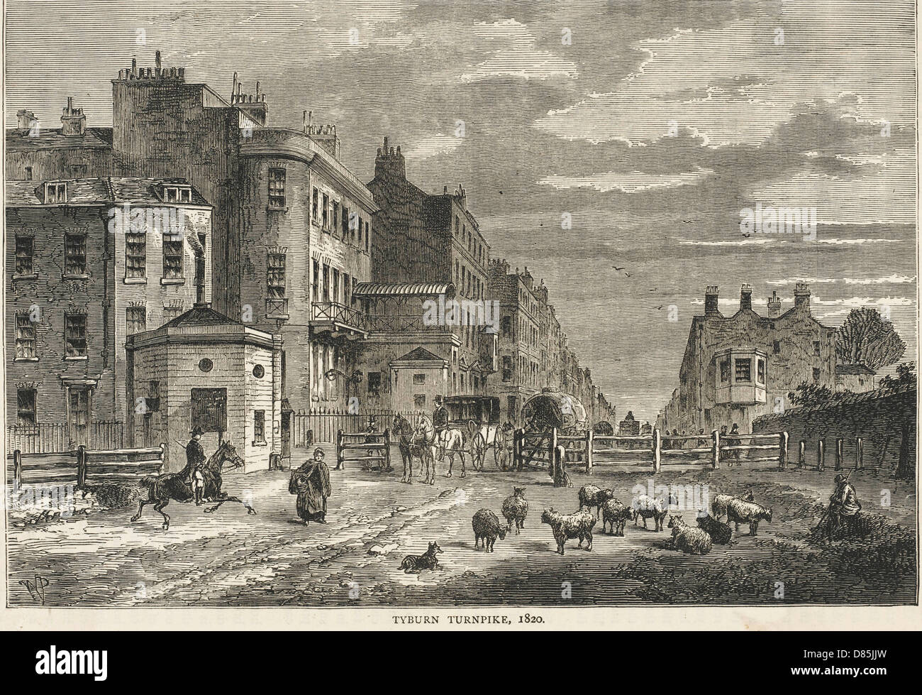 Hyde park corner 1820 london hi-res stock photography and