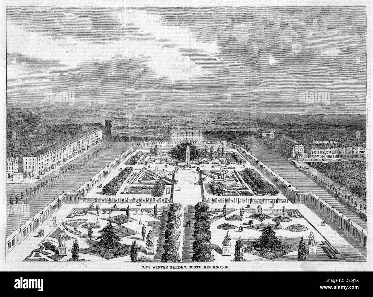 Kensington Winter Garden 1860 Stock Photo Alamy
