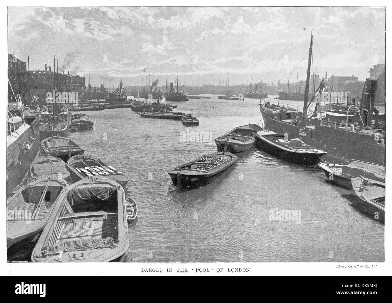 BARGES ON THE THAMES Stock Photo Alamy