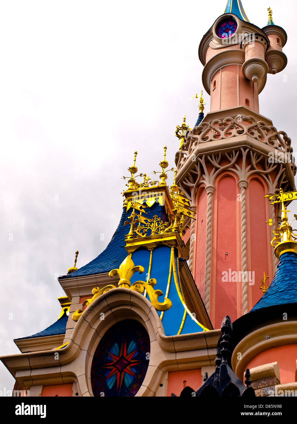 Disneyland Park, Castle, Paris. Stock Photo