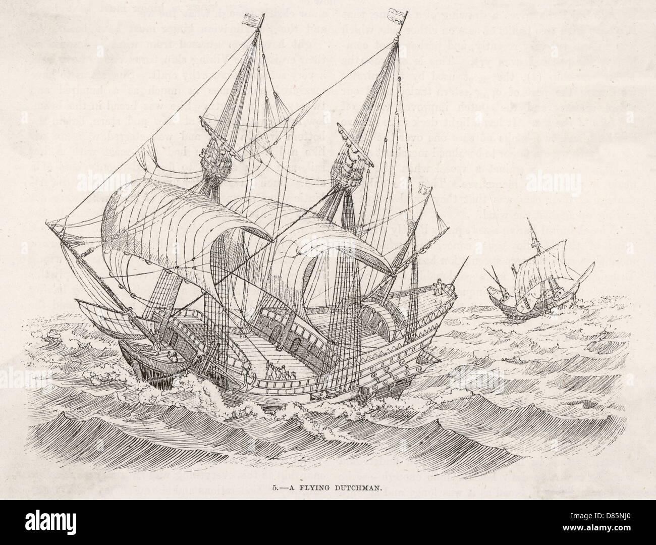 16th century Dutch sailing ships Stock Photo