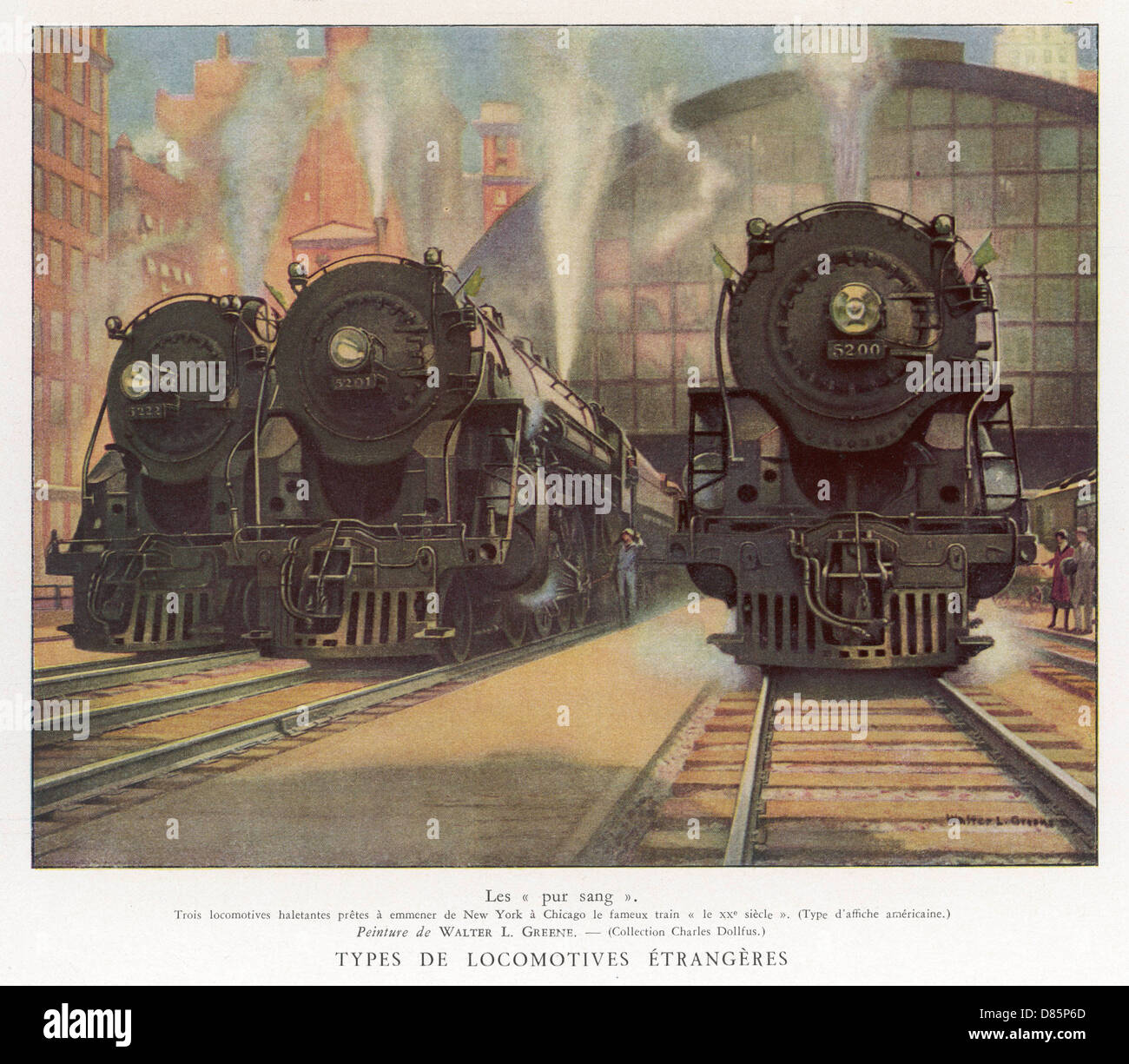 Locomotive New York to Chicago Stock Photo