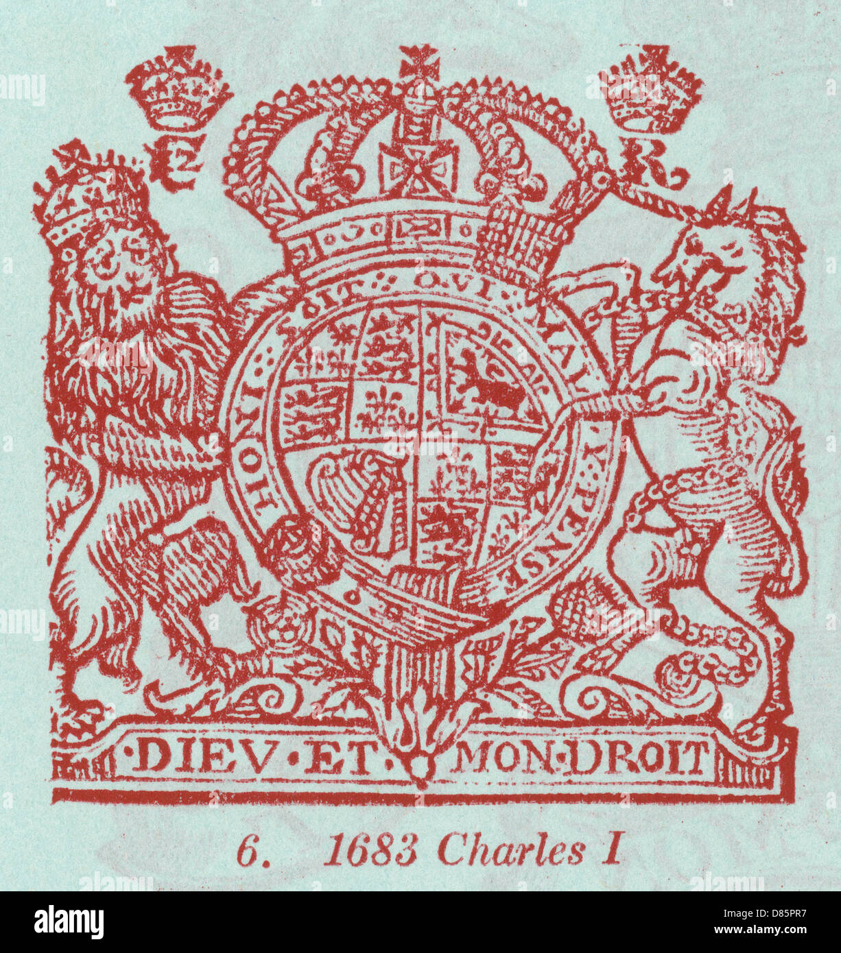 CHARLES I COAT OF ARMS Stock Photo Alamy