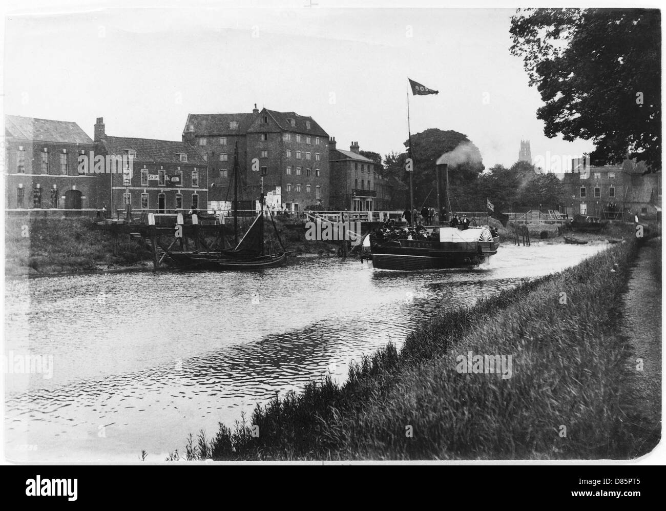 English River Paddle Steamer Stock Photo Alamy