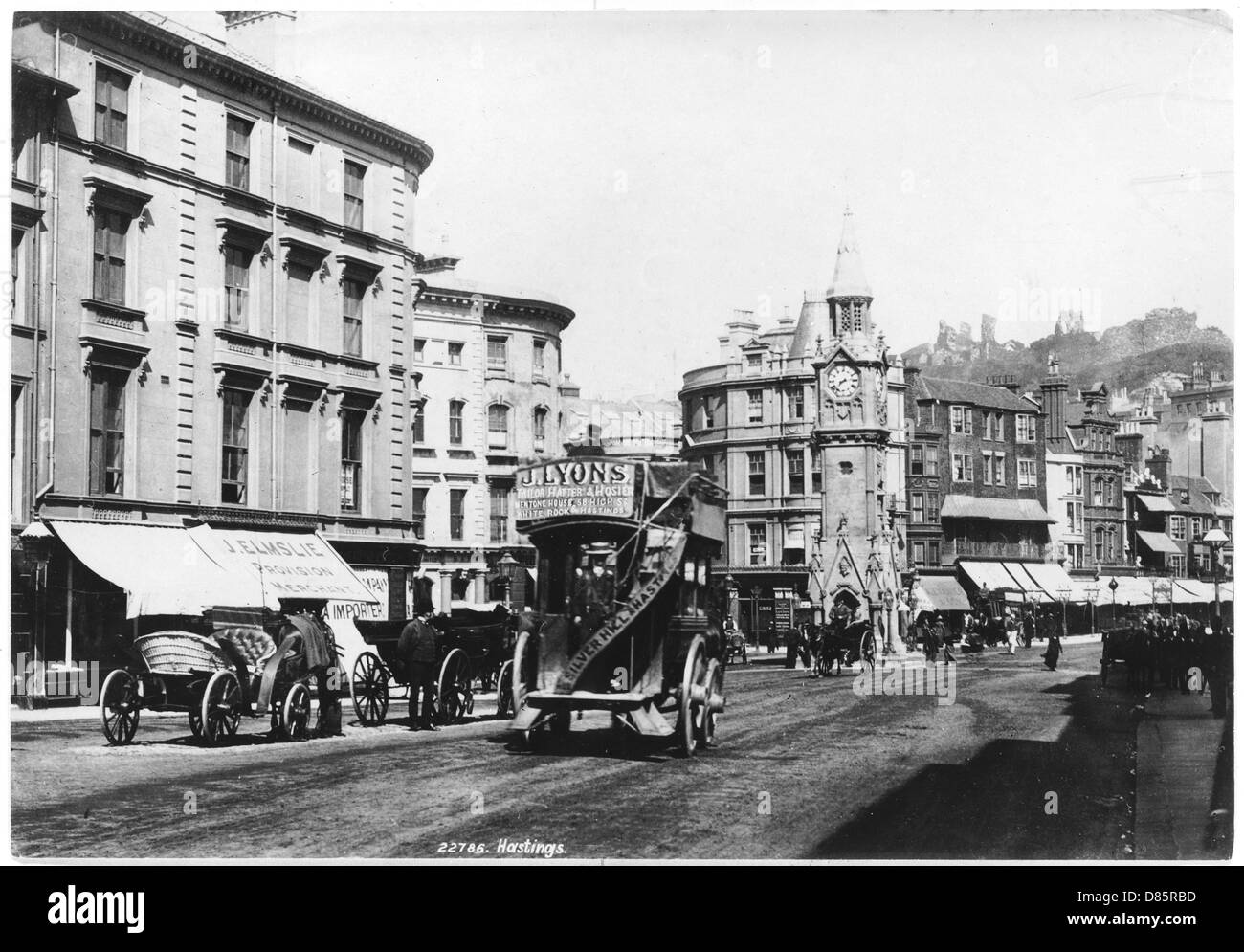 Hastings street scene, 19th century Stock Photo