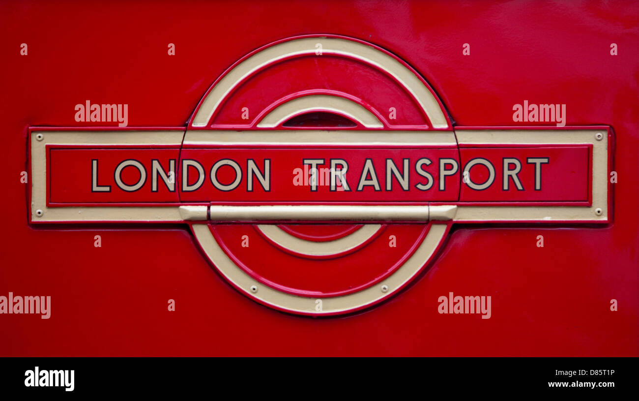 Vintage London Transport Bus Logo Stock Photo