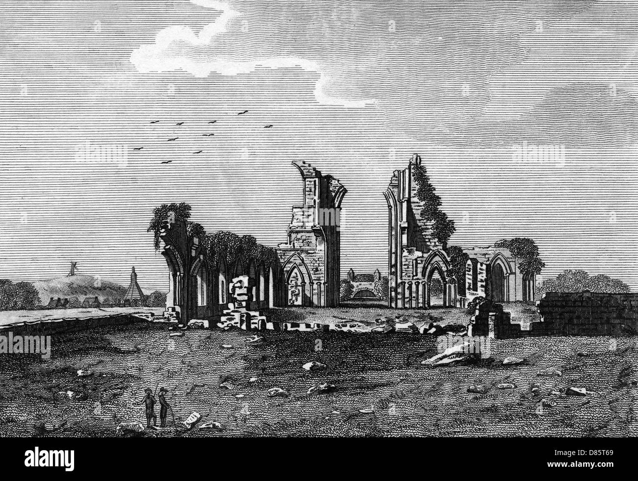 Glastonbury Abbey Stock Photo Alamy