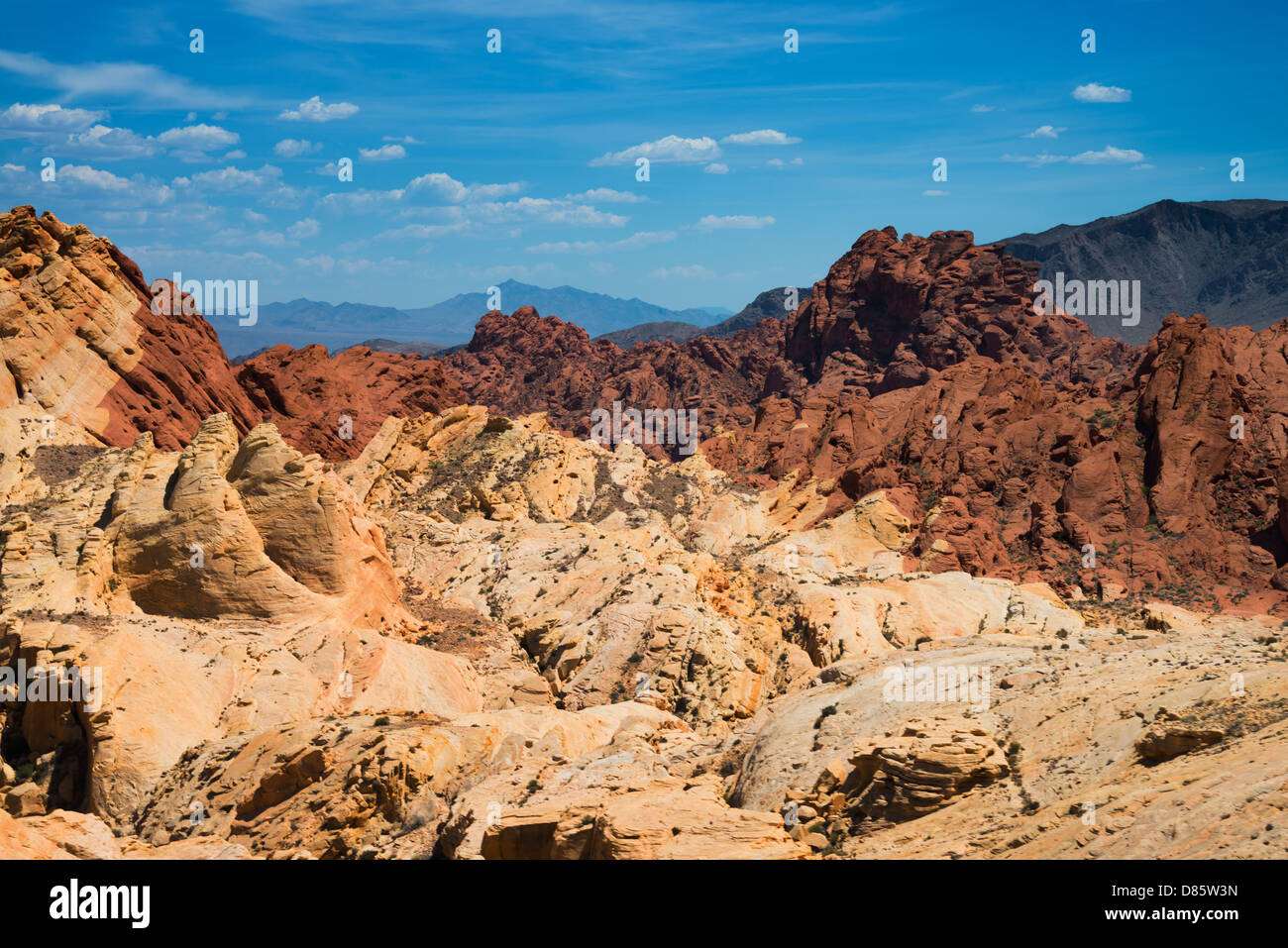 Valley of Fire State Park is the oldest state park in Nevada, USA. Stock Photo
