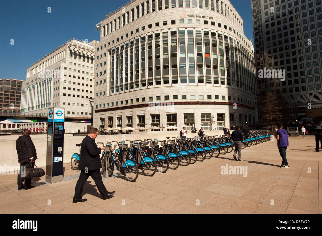 Canary Wharf Business District Thomson Reuters London England Stock Photo