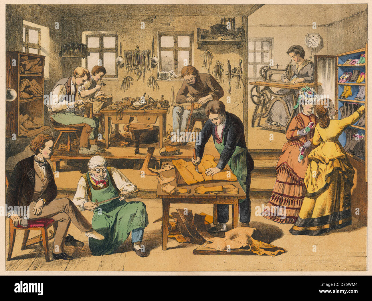 19th Century Shoemakers Shop Stock Photo Alamy
