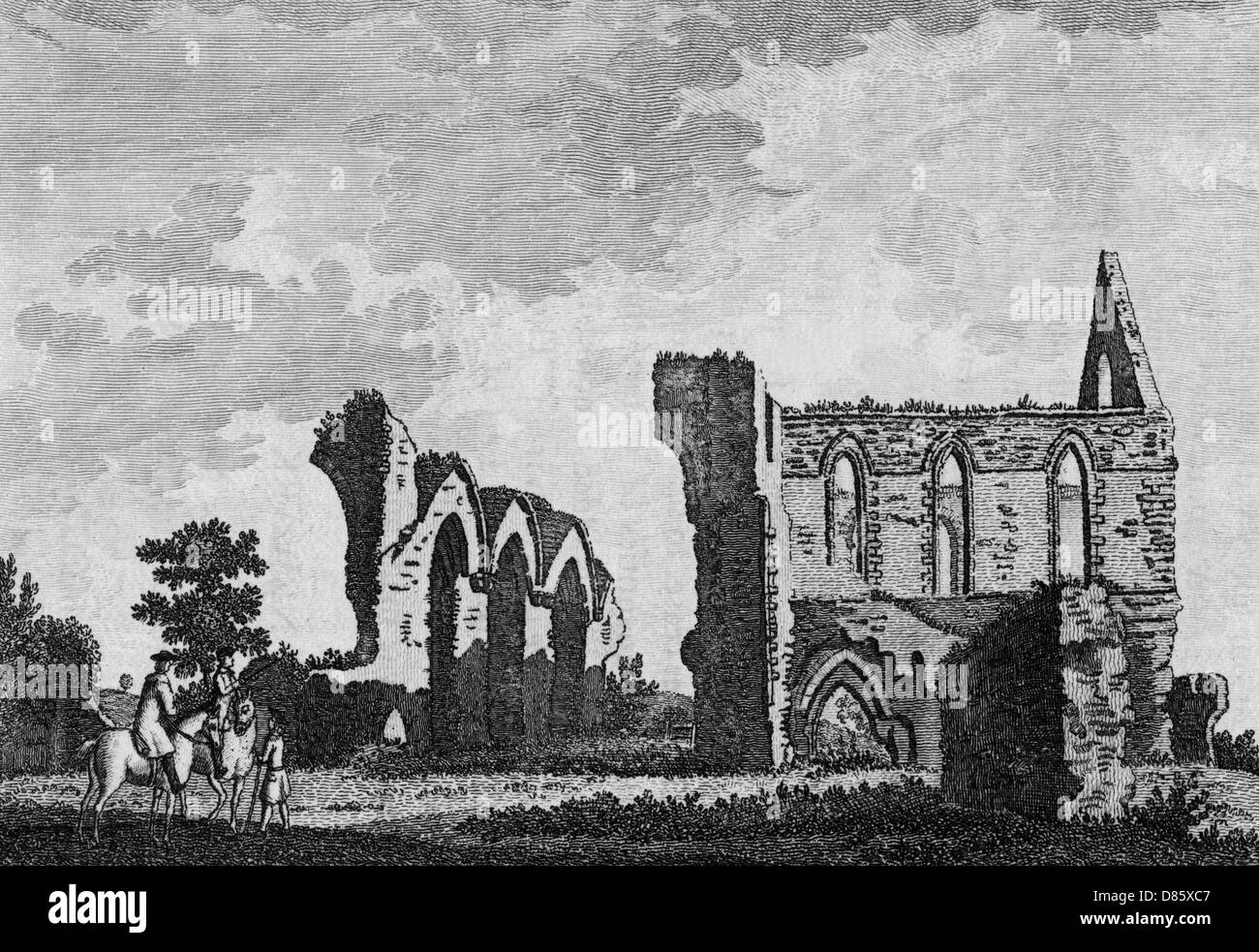 Newark priory, pyrford Black and White Stock Photos & Images - Alamy