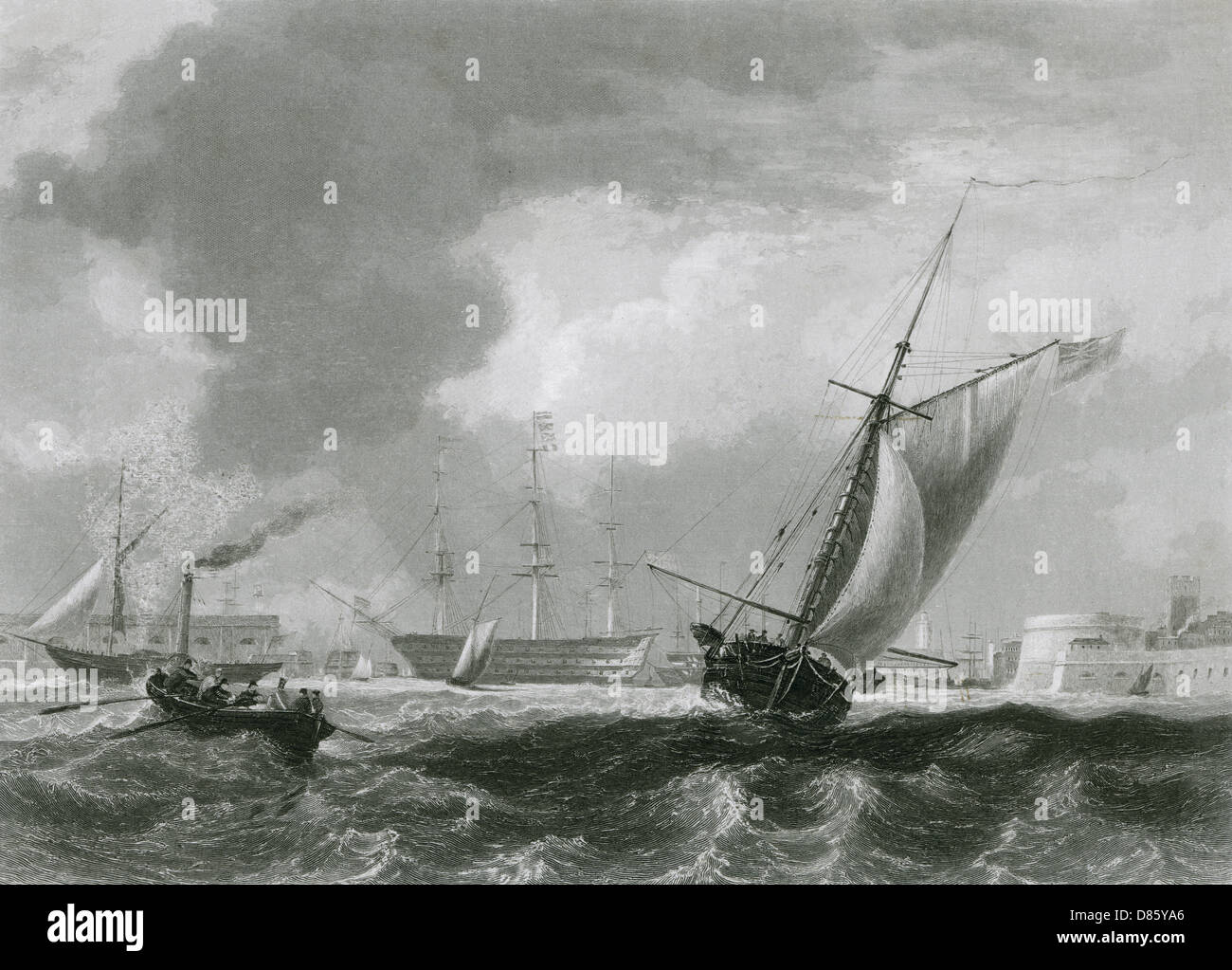 Portsmouth harbour 19th century hi-res stock photography and images - Alamy
