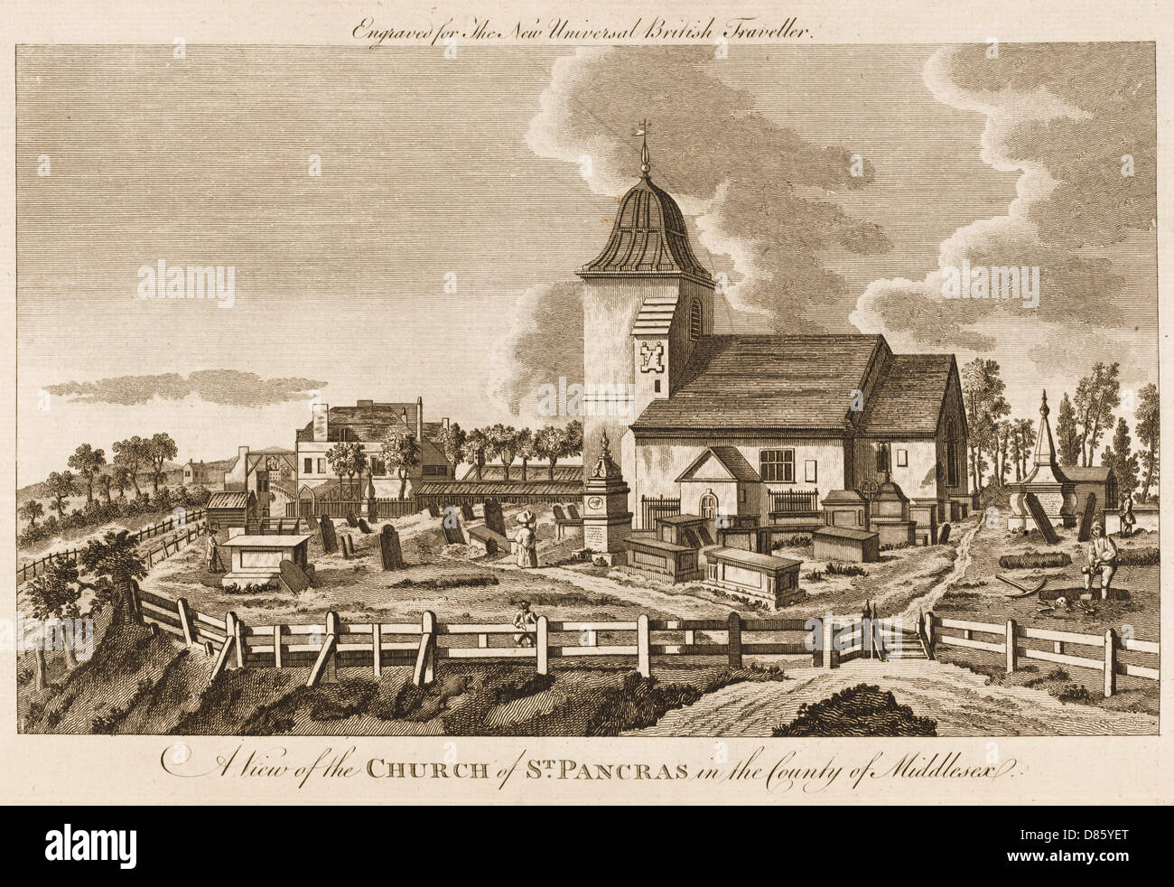 St Pancras Church, London 18th century Stock Photo