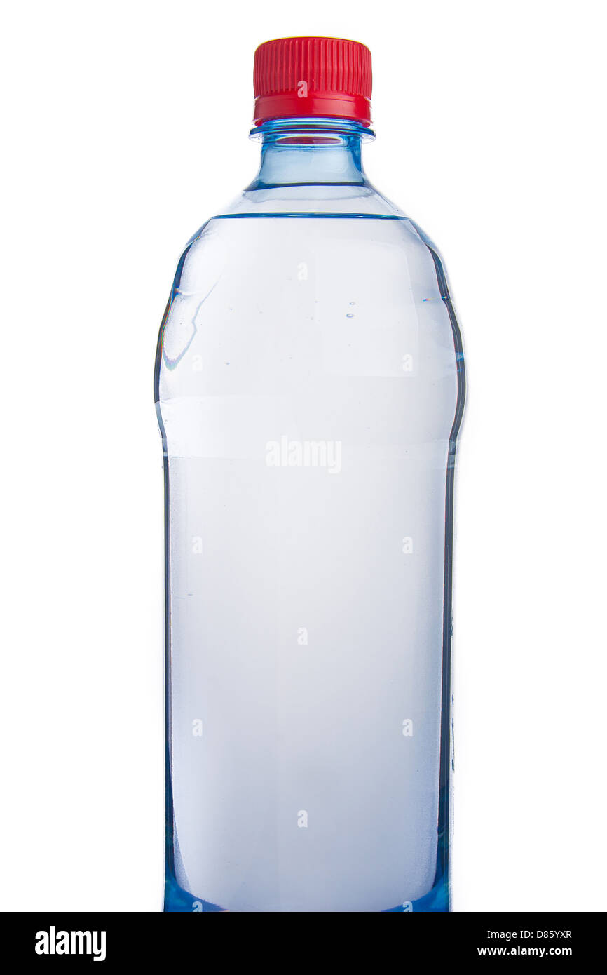 Plastic bottle of drinking water isolated on white Stock Photo - Alamy