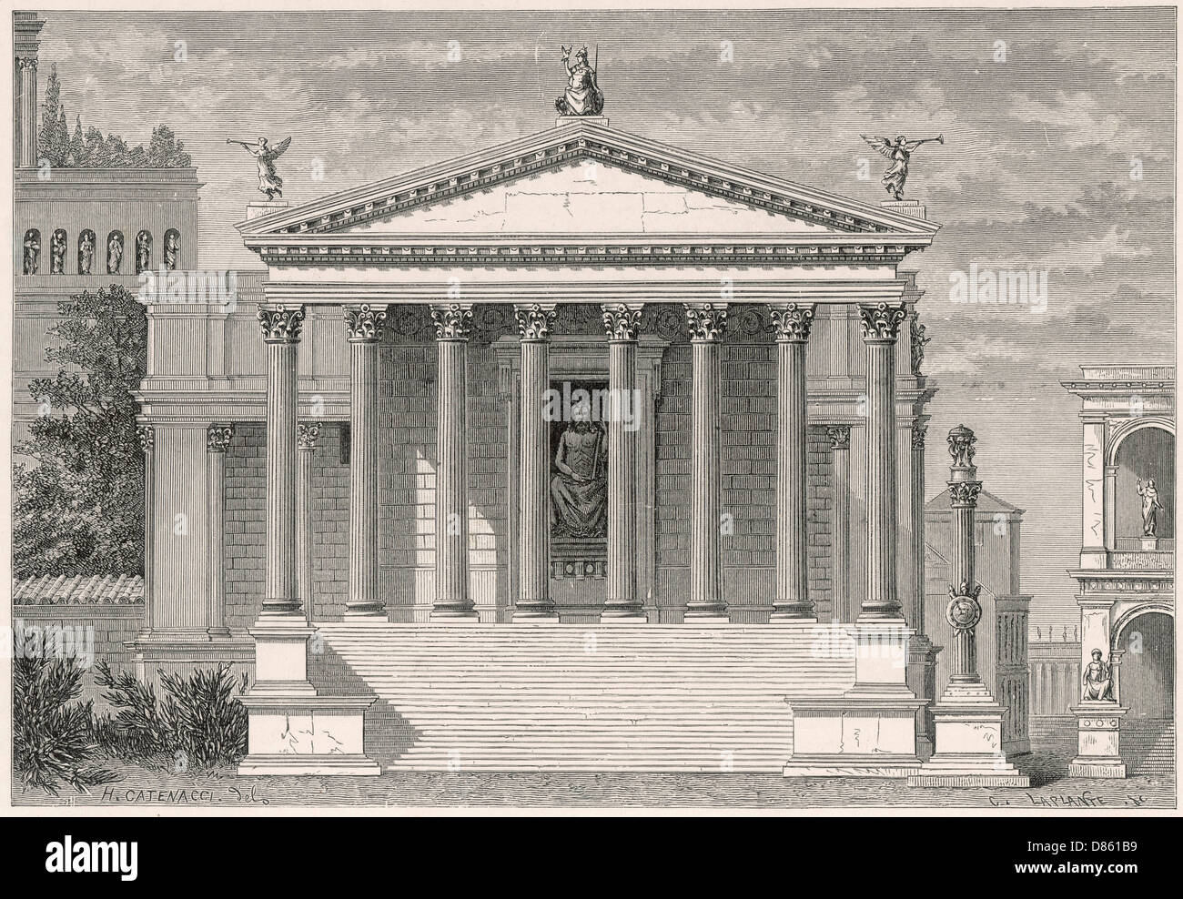 Temple of Jupiter Stator, Rome Stock Photo Alamy