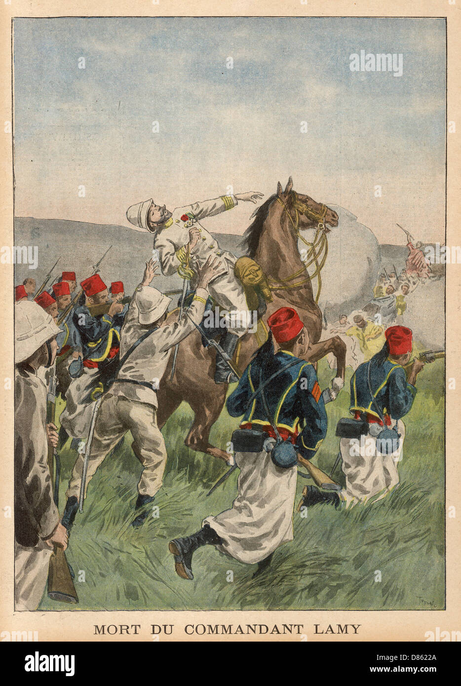 The death of Commander Lamy (1858-1900 Stock Photo - Alamy