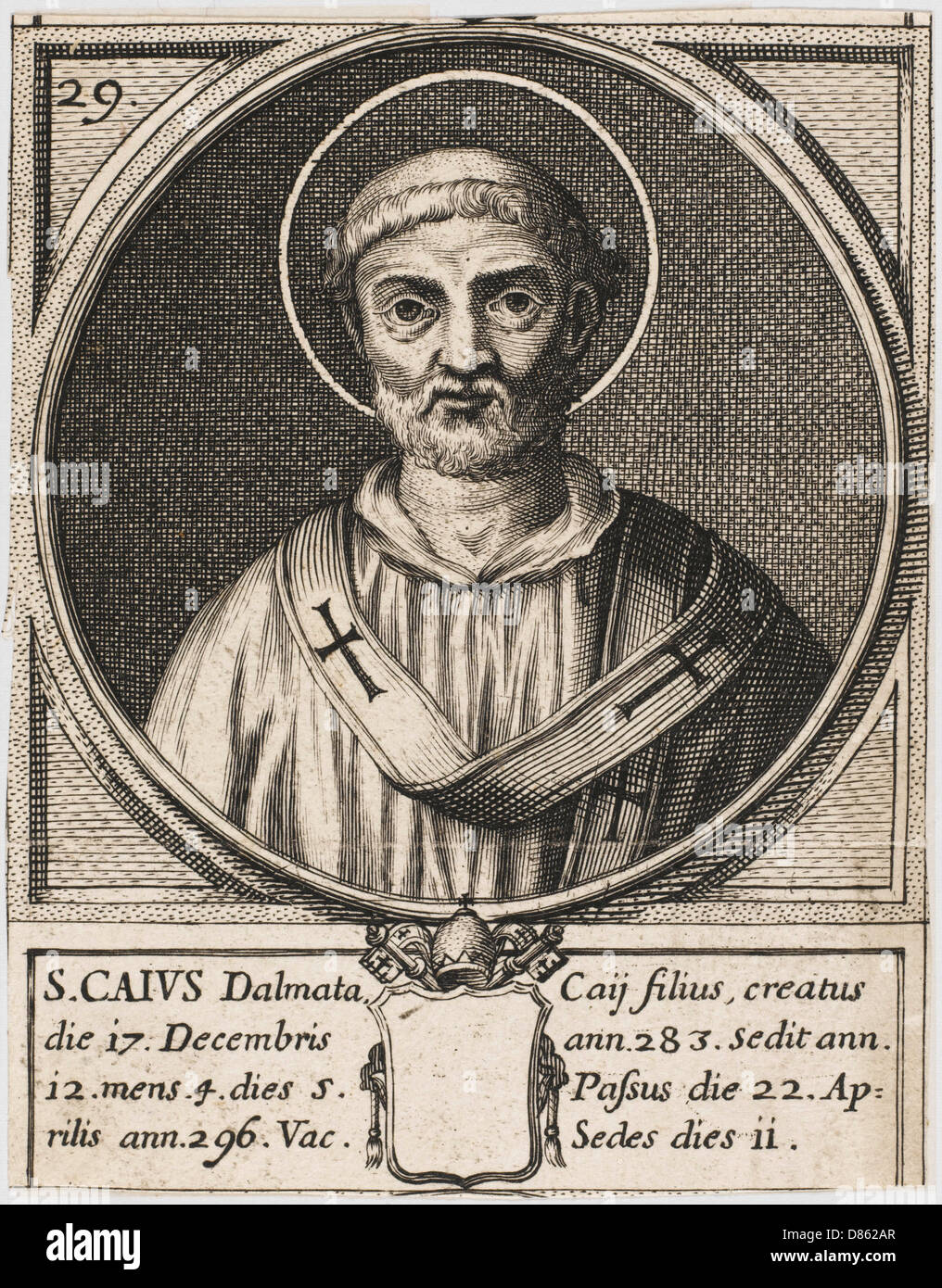 Pope Caius Stock Photo