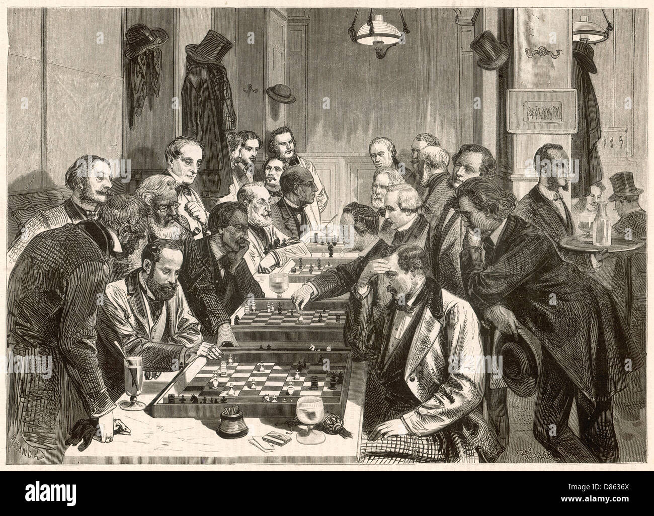 Chess Players 1863-1867 Painting