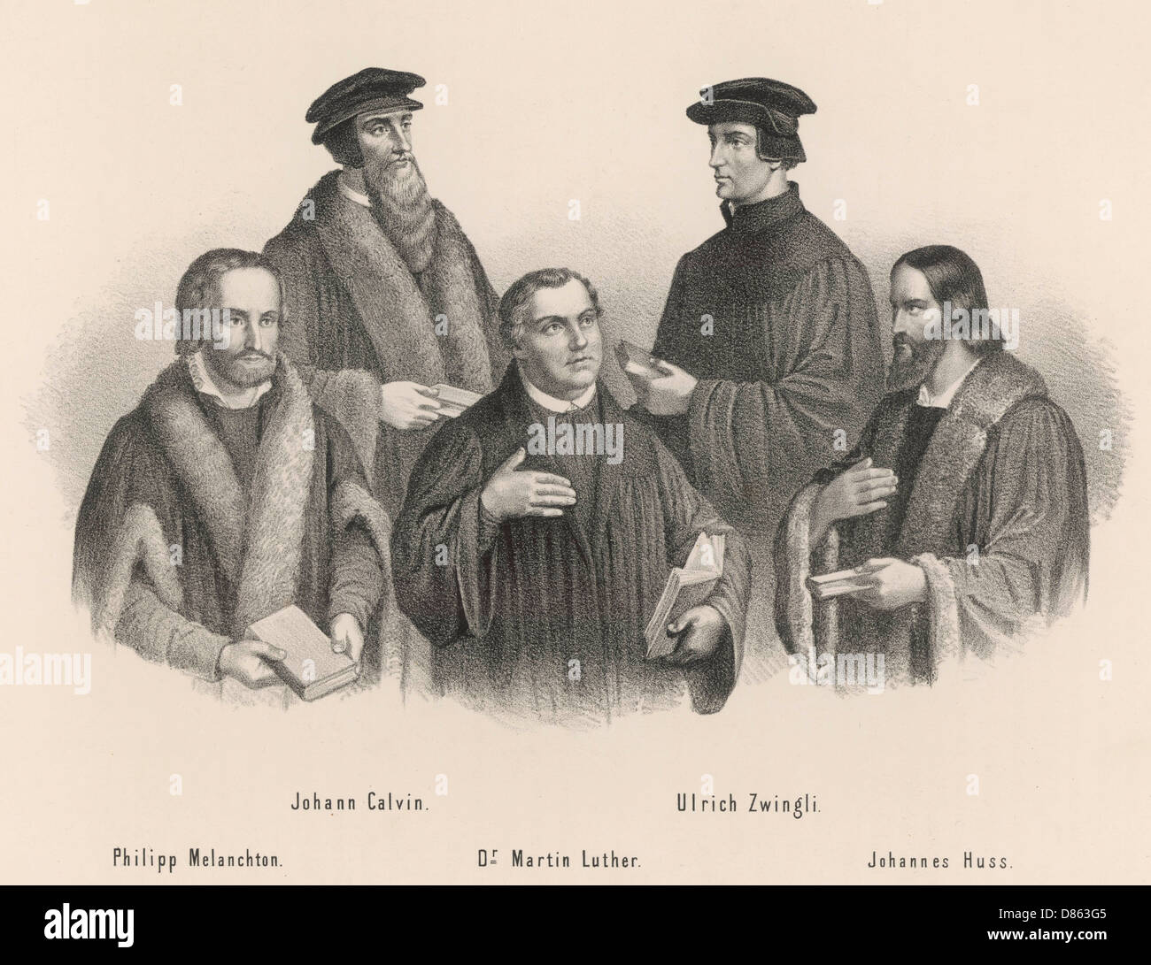 Five Leaders Of The Reformation Stock Photo