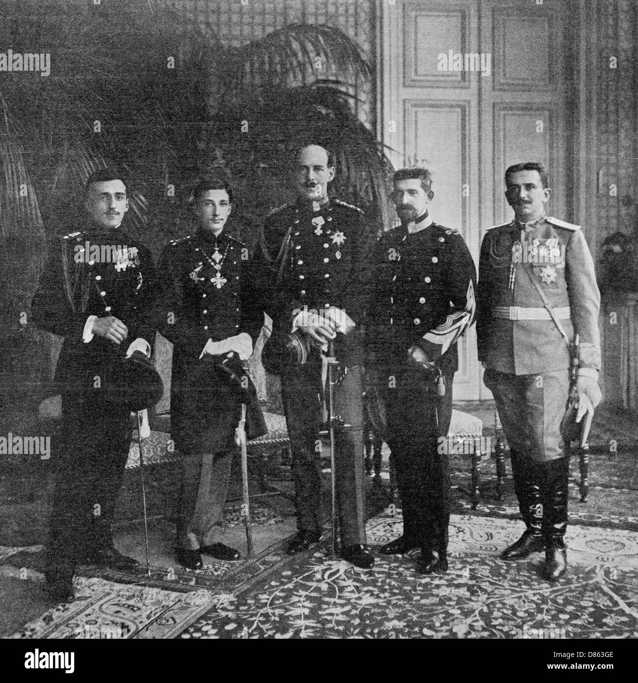 The five crown princes of the Danube and Balkans Stock Photo