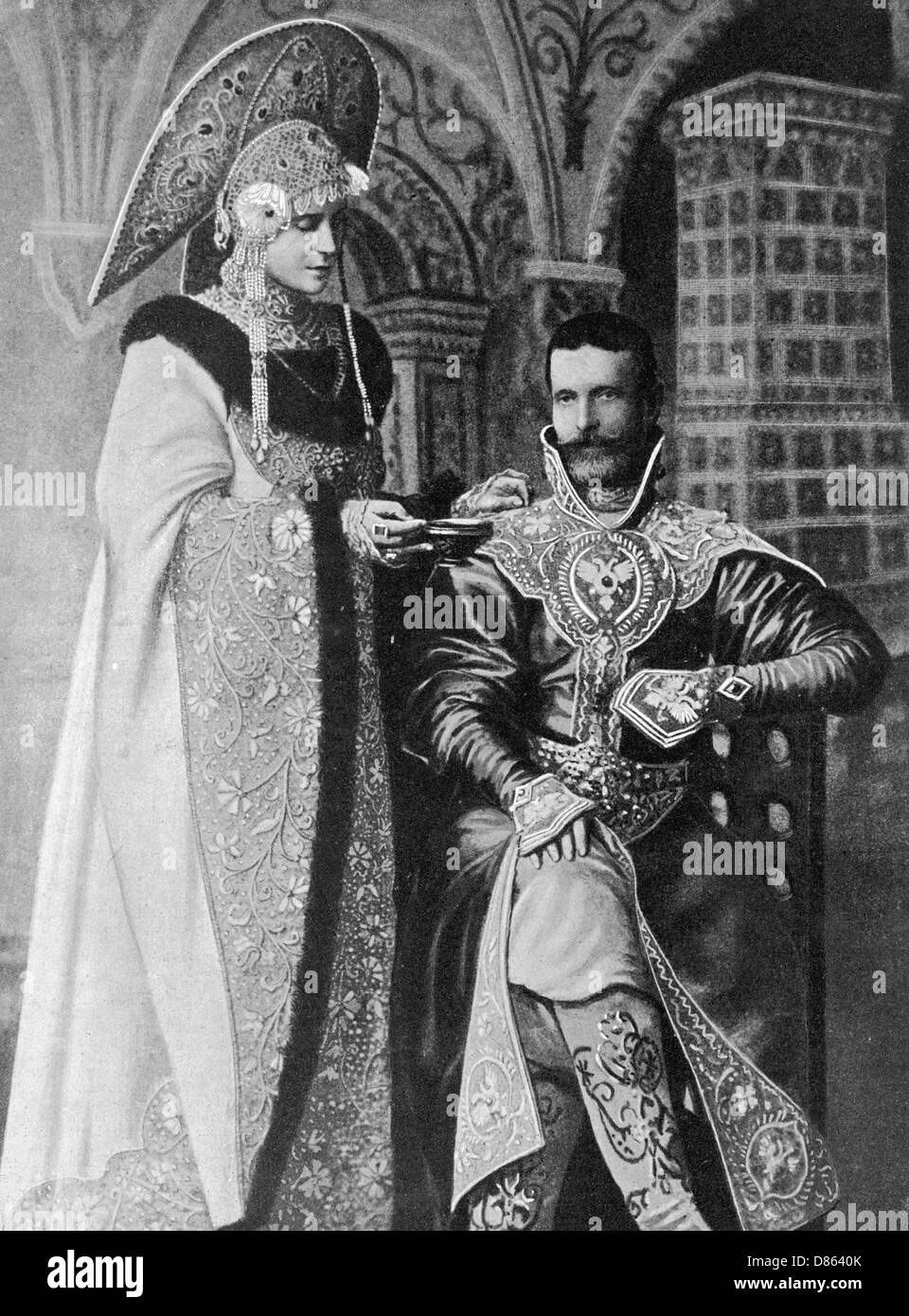 Grand Duke Serge Alexandovich and wife Stock Photo