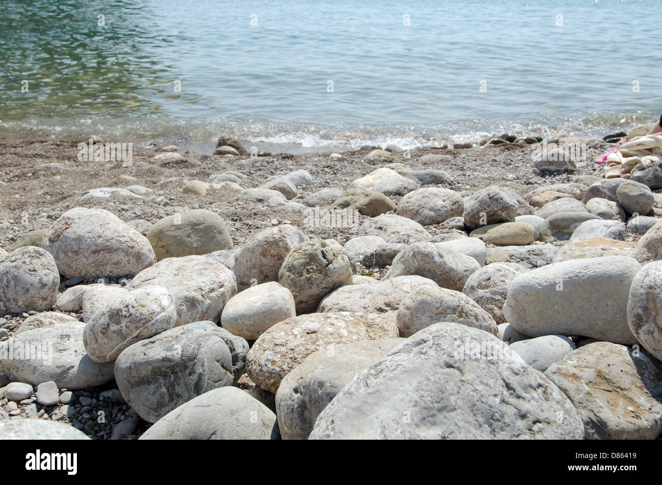Rocky beach, Yalta, Crimea, Ukraine, Eastern Europe Stock Photo