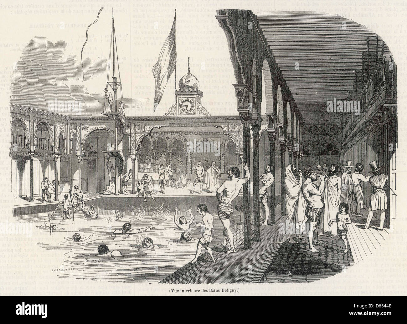 Floating swimming bath in the Seine, Paris, France Stock Photo Alamy