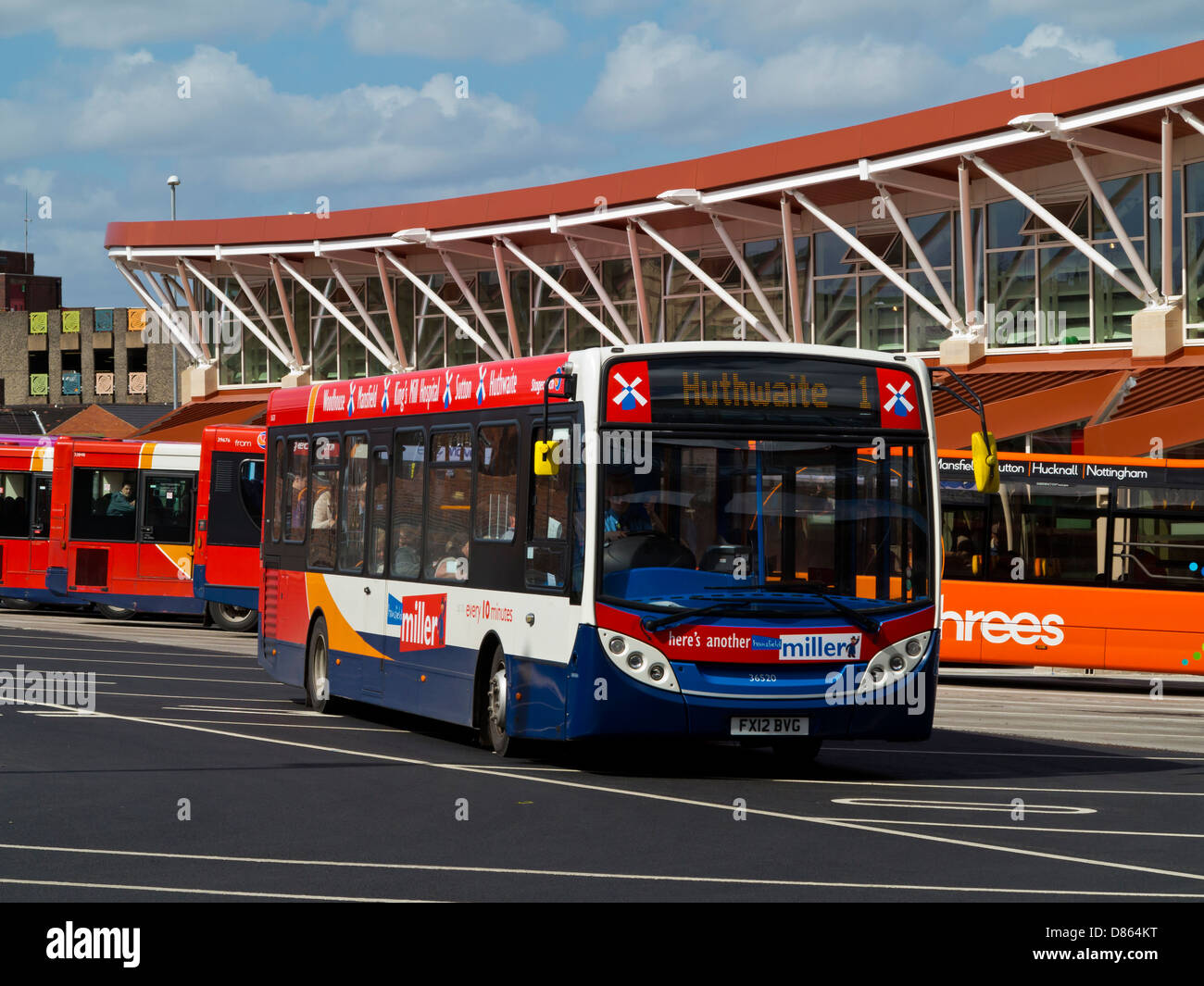 The new bus station at Mansfield Nottinghamshire England UK which
