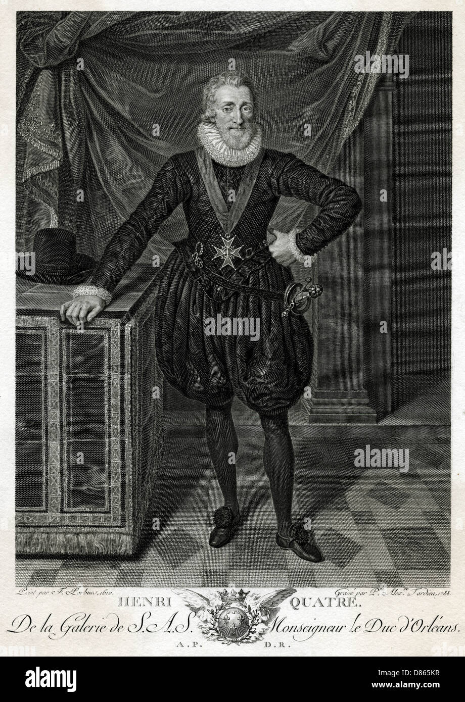 Henri IV, French Royalty, full length portrait Stock Photo