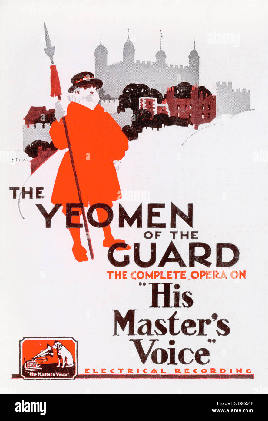 G&S The Yeomen of the Guard recording 1929 Stock Photo